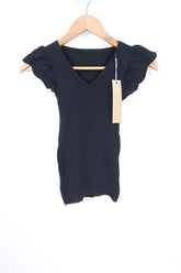 חולצה מעוצבת חדשה בשחור- XS-S